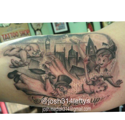 Explore traditional japanese tattoo ideas, creative tattoo ideas in Orange, available at Leftys Tattoo