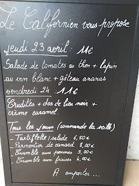 Menu / carte de 