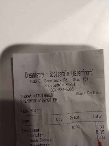 Ice Cream Shop «Creamistry Scottsdale Waterfront», reviews and photos, 7135 E Camelback Rd #151, Scottsdale, AZ 85251, USA