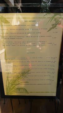 Jango à Paris menu