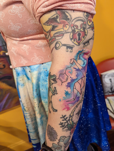 Explore male chest tattoo ideas, creative tattoo ideas in Charlotte, available at Haylo Healing Arts Lounge