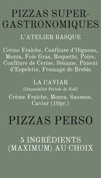 Pizzeria L'atelier Original à Bayonne (la carte)