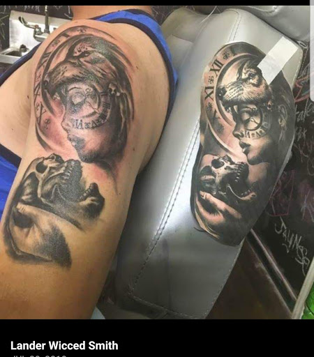 Explore father son tattoos ideas, creative tattoo ideas in Texarkana, available at Illusions Mafia Ink Tattoo Studio