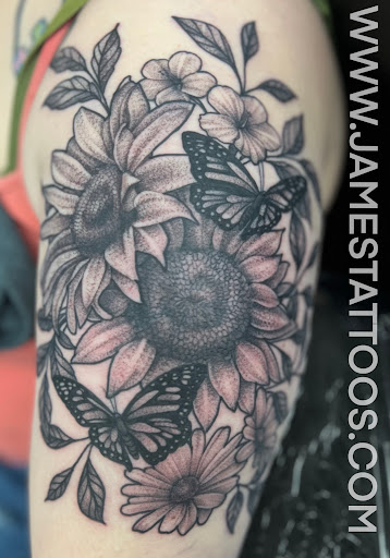 Explore open book tattoo ideas, creative tattoo ideas in Grove City, available at Fuzion Tattoo