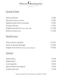 Menu du Guadagnino Bar Pasticceria Tavola Calda à Rome