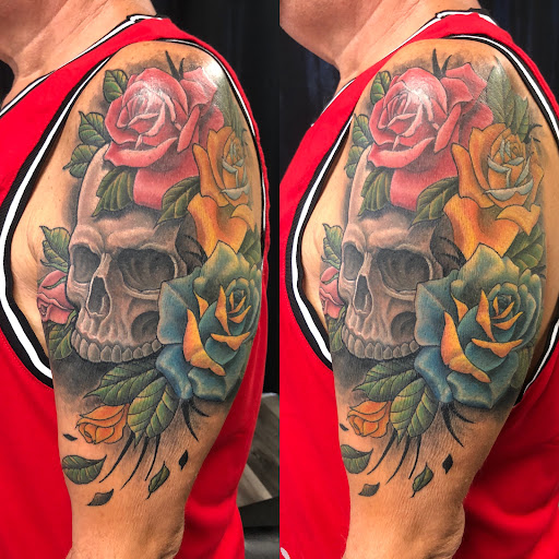 Explore barbados tattoo ideas, creative tattoo ideas in Englewood, available at Point of Entry Tattoo