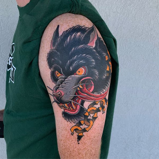 Explore fishing tattoo ideas for men, creative tattoo ideas in North Little Rock, available at Black Cobra Tattoo Studio