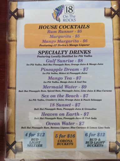 Bar & Grill «18 on the Rocks», reviews and photos, 2405 Gulf Blvd, Indian Rocks Beach, FL 33785, USA