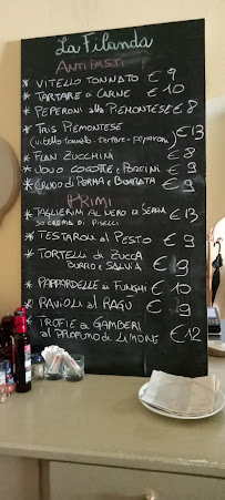 Menu / carte de Ristorante La Filanda à Voltaggio