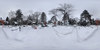 大雪夫婦道祖神