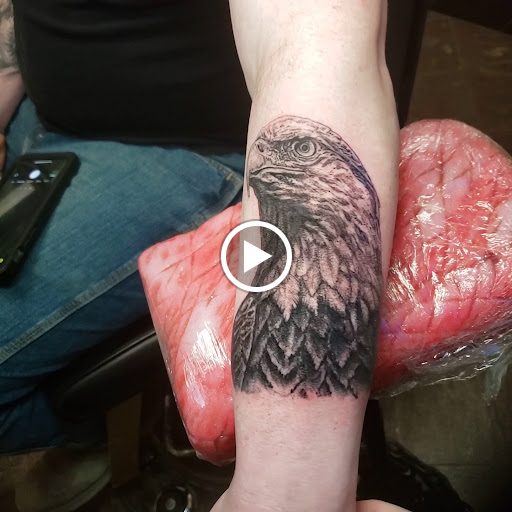 Explore tooled leather tattoo ideas, creative tattoo ideas in Lagrangeville, available at Black Cherry Tattoo Studio NY