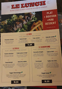 Old Wild West à Lille menu