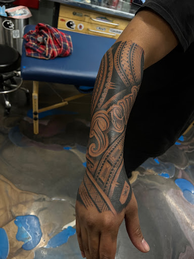 Explore blackout cover up tattoo ideas, creative tattoo ideas in Garden Grove, available at A-Town Tattoo & Piercing