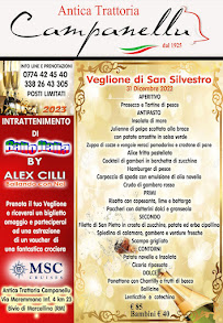 Restaurant trattoria CAMPANELLU braceria pizzeria à Marcellina - menu / carte