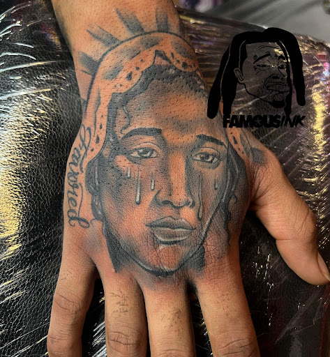 Explore heartagram tattoo ideas, creative tattoo ideas in Hammond, available at Famous Ink, Inc.