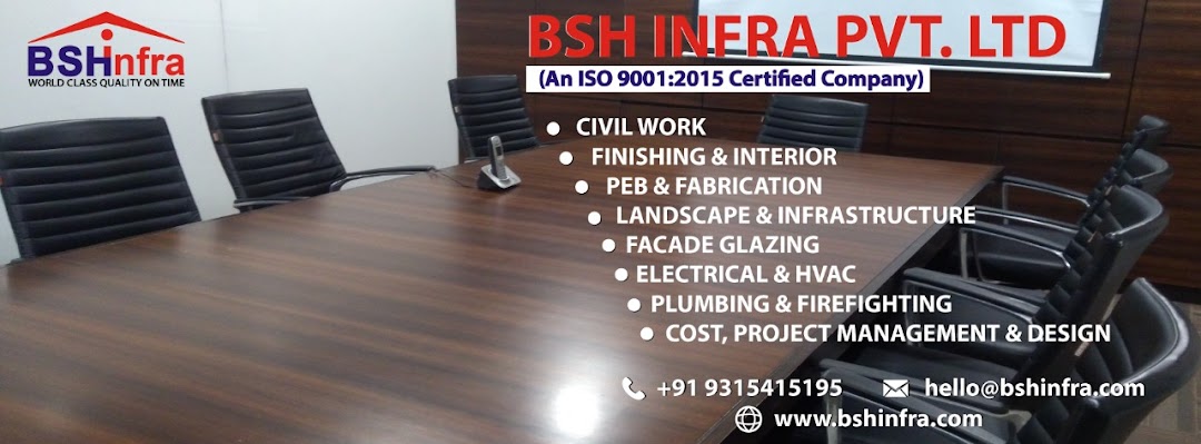 BSH Infra Pvt. Ltd. Construction Company in Delhi NCR Mumbai Kolkata Chennai India