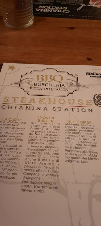 Restaurant de grillades à l'américaine BBQ Chianina station Montepulciano à Montepulciano (le menu)