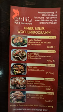 Chili's Bar-Restaurant-Sushi à Duisburg menu