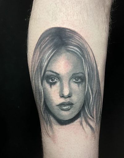 Explore knee cap tattoo ideas, creative tattoo ideas in Saint Paul, available at Black Coffin Tattoo