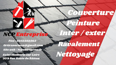 Ncp Entreprise. Couverture. Nettoyage De Toiture. Peinture. Ravalement de façade à Loire-Authion