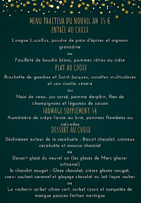 Carte du Restaurant l'Auberge de la Coulotte à Avion