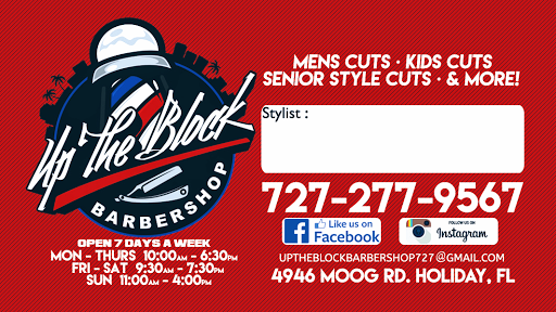 Barber Shop «Up The Block Barber Shop», reviews and photos, 4946 Moog Rd, Holiday, FL 34690, USA
