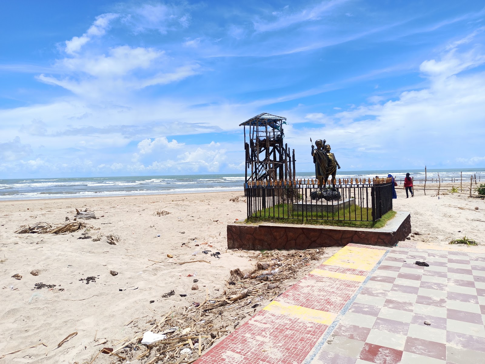 Foto di Tajpur Sea Beach con parzialmente pulito livello di pulizia