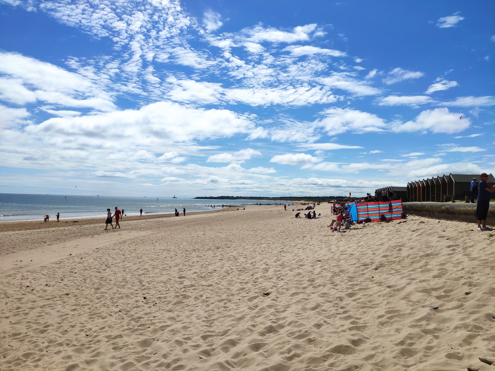 Foto af Blyth strand med lys sand overflade