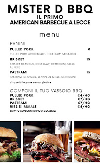 Menu du Mister D Pulled Pork BBQ à Lecce