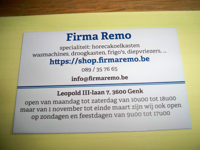 Beoordelingen van Firma Remo in Genk - Winkel huishoudapparatuur