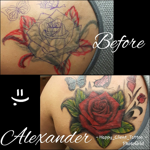 Explore ladies hand tattoo ideas, creative tattoo ideas in Fresno, available at Happy Client Tattoo