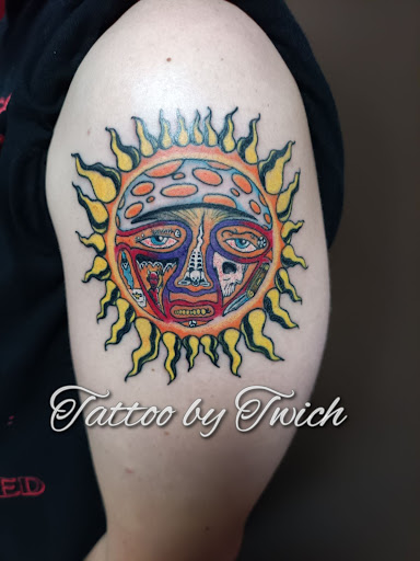 Explore care bear tattoo ideas, creative tattoo ideas in San Tan Valley, available at Frontier Tattoo Company