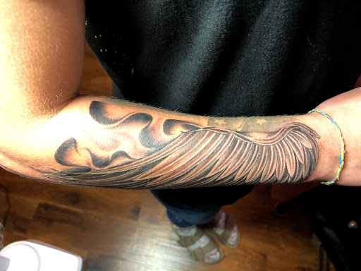 Explore inside arm tattoo ideas, creative tattoo ideas in Rapid City, available at Rushmore Tattoo Company LLC