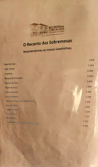Recanto dos Carvalhos em Viseu menu n° 6