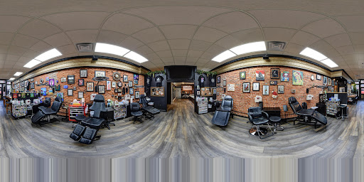 Explore chest to arm tattoo ideas, creative tattoo ideas in Dubuque, available at The Crows Nest