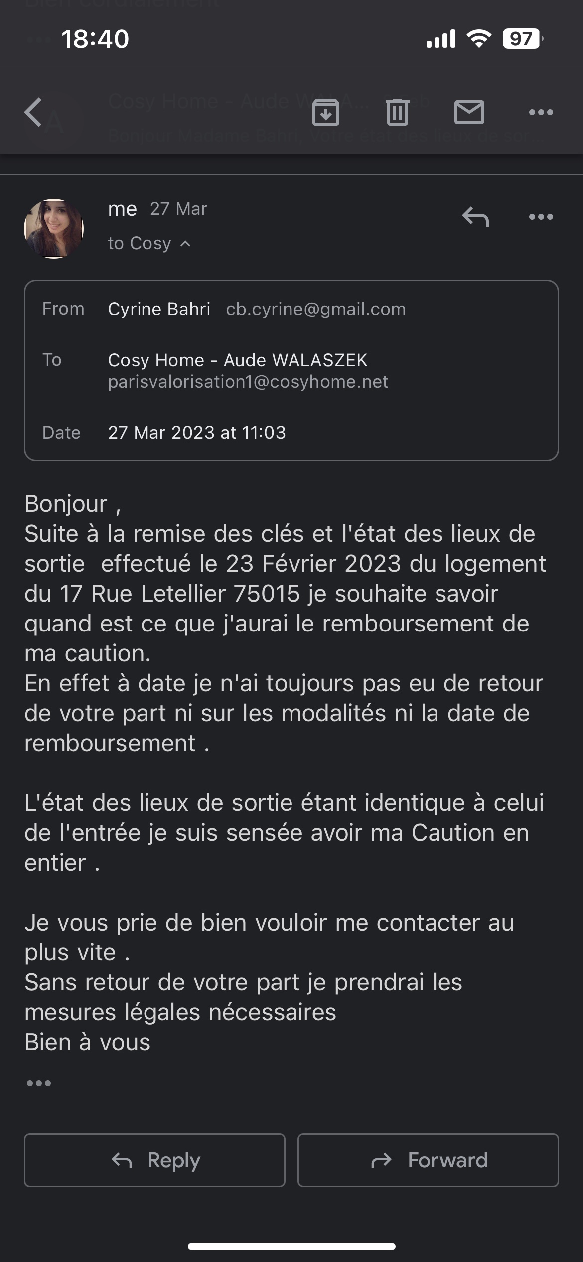 Photo n° 2 de l'avis de Cyrine.a fait le 04/04/2023 à 14:22