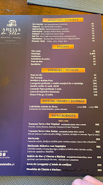 Areias da Telha à Costa da Caparica menu