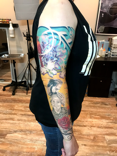 Explore ghost tattoo ideas, creative tattoo ideas in Forney, available at Supernatural Tattoo Studio