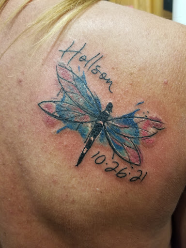 Explore shaded sleeve tattoo ideas, creative tattoo ideas in Rogers, available at Saved by Grace Tattoo Studio