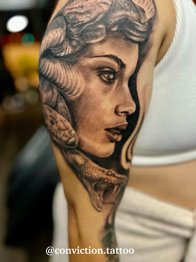 Explore aquaman tattoo ideas, creative tattoo ideas in San Jose, available at Conviction Tattoo Studio