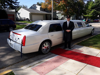 Black cadillac limousine