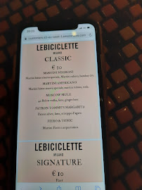Le Biciclette à Milan menu
