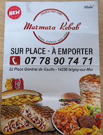 Menu / carte de Marmara Kebab à Isigny-sur-Mer