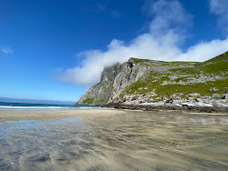Zdjęcie Plaża Kvalvika dziki obszar