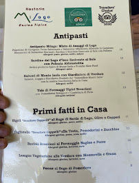 Carte du Hostaria Milago à Monte Isola