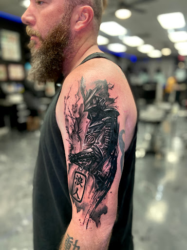 Explore great shoulder tattoo ideas, creative tattoo ideas in Mesa, available at Next Wave Tattoos and Piercings