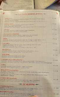 Menu du Ristorante Pizzeria Bellavie à Pompei