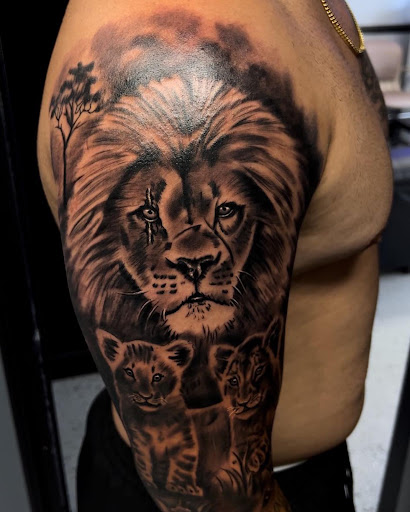 Explore apocalypse tattoo ideas, creative tattoo ideas in Sterling Heights, available at Roar Tattoo