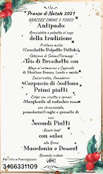 Menu du Braceria Latiano Carne Al Fuoco Bracerí à Latiano