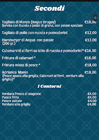 Pizzeria Ristorante Pizzeria Manin à Udine (le menu)